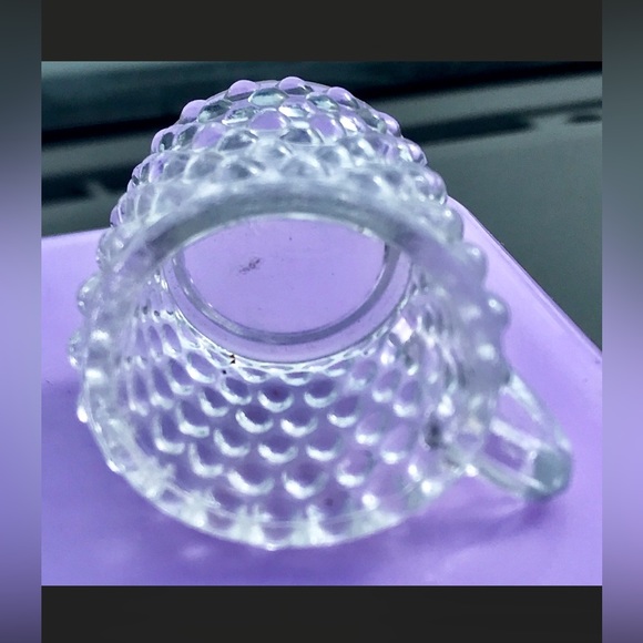 Vintage Mug Handled Glass Hobnail Textured Antique Penny Candy Scoop - Picture 8 of 10
